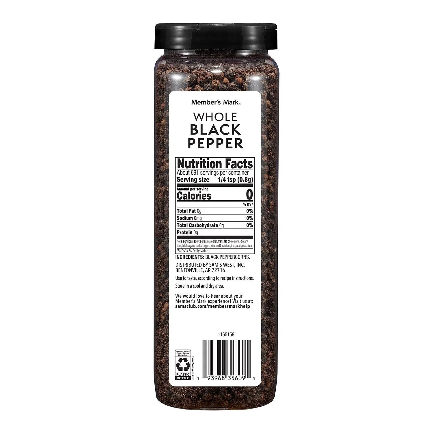 Member's Mark Whole Black Peppercorns, 19.5 oz. - USA MEGA SHOP