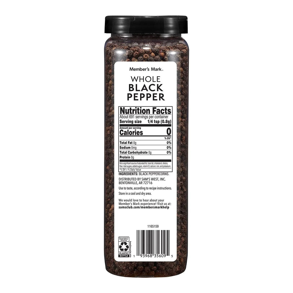 Member's Mark Whole Black Peppercorns, 19.5 oz. - USA MEGA SHOP