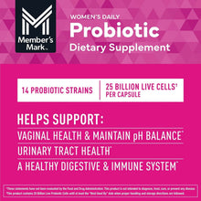 Probiotic dietary supplement front label with 14 strains and live cell claim