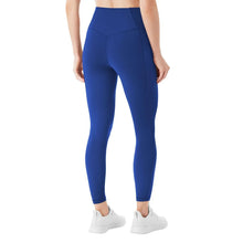 Women’s high-rise active leggings in blue, full-length with smooth side seams