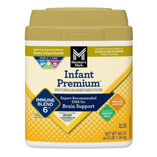 Infant Premium infant formula canister, yellow label with Immune Blend 6 and Brain Support