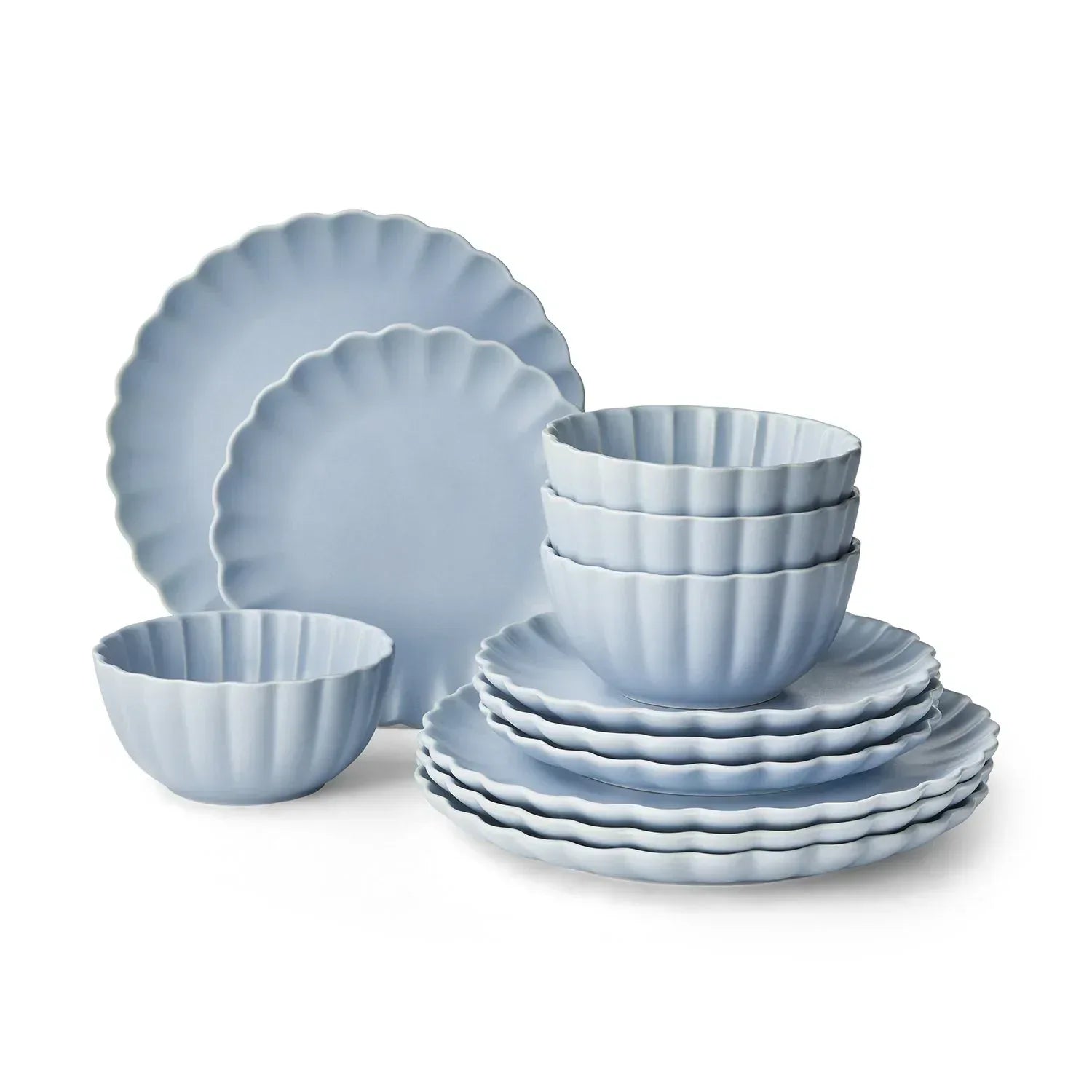 Member's Mark 12-Piece Scallop Dinnerware Set