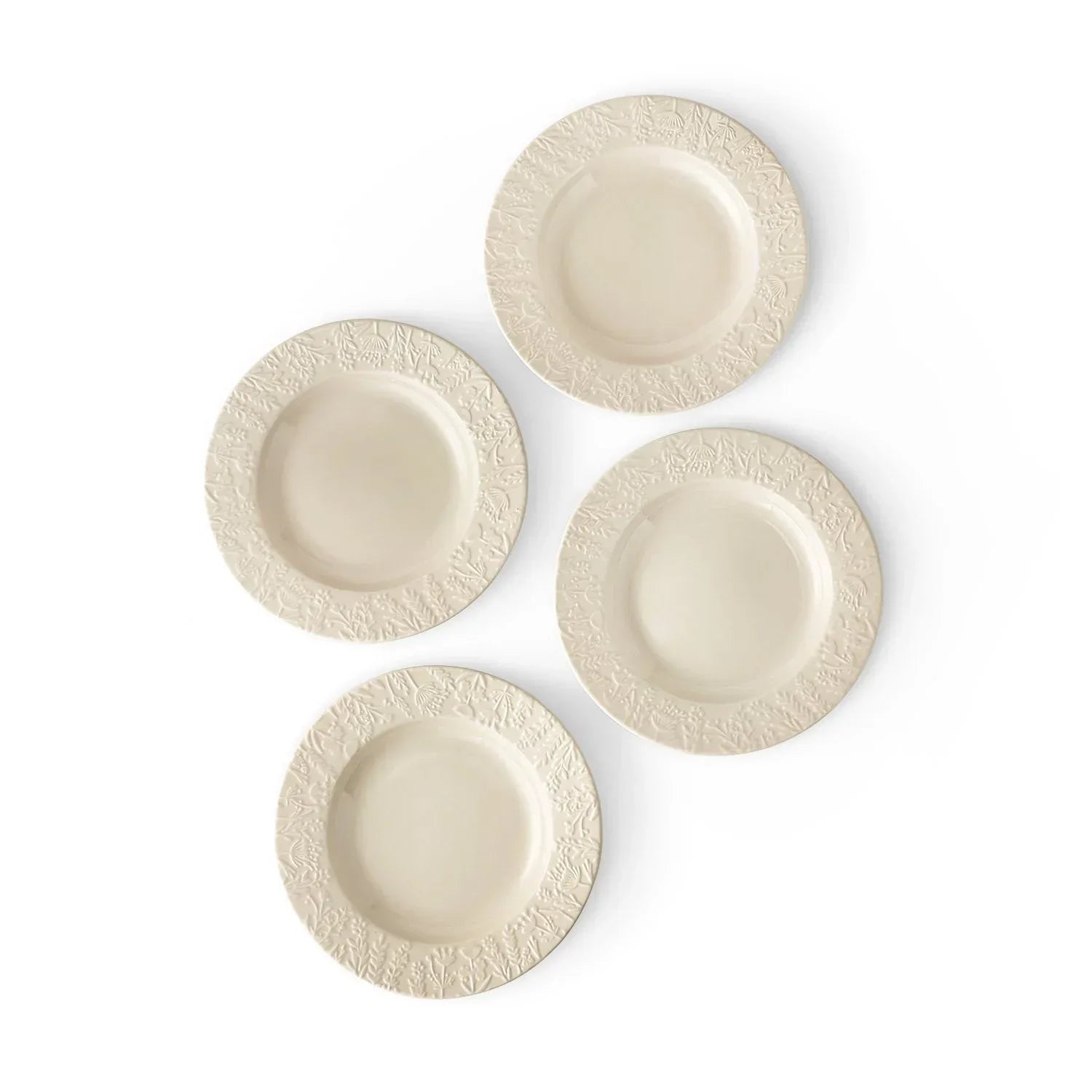 Member's Mark 4-Piece Ceramic Floral Texture Salad Plates