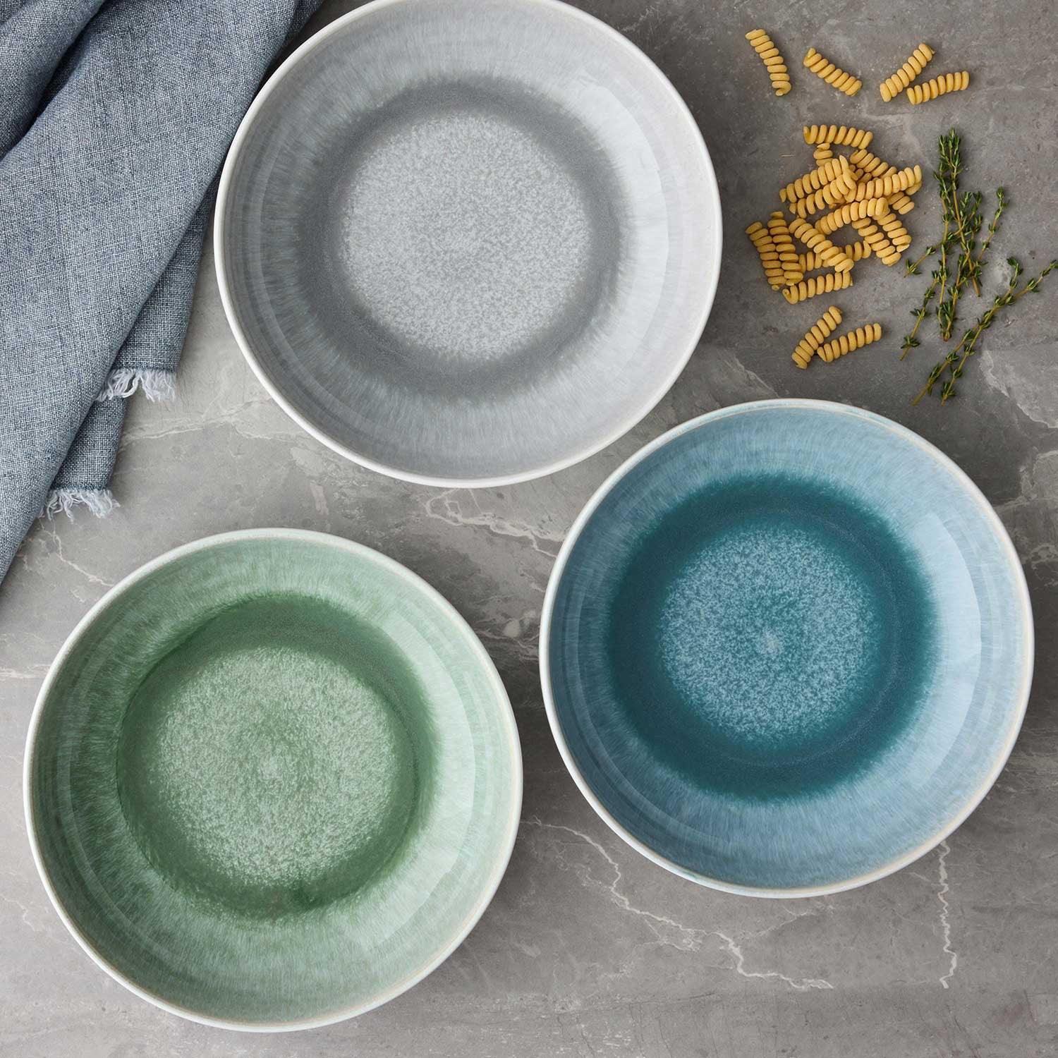 Member's Mark 4-Piece Stoneware Reactive Pasta Bowl Set
