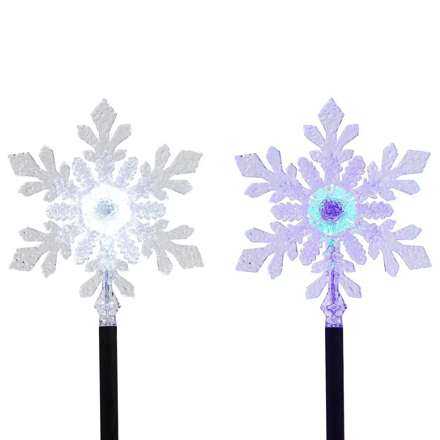 Member's Mark 5ct Snowflake Pathway LED Lights, 9' Lighted Length