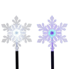 Member's Mark 5ct Snowflake Pathway LED Lights, 9' Lighted Length