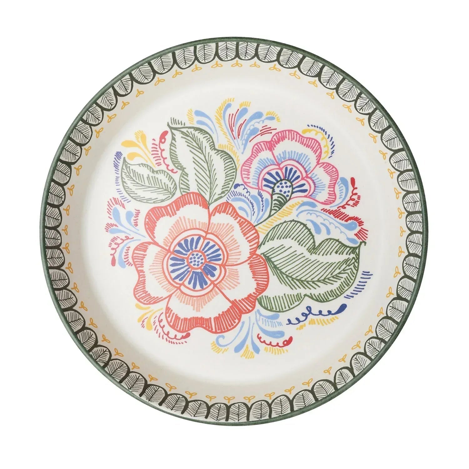 Member's Mark Bamboo Melamine 6-Section Serving Platter with Lazy Susan Base and Storage Lid