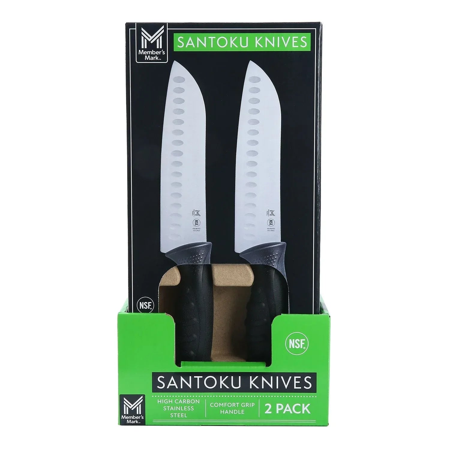 Member's Mark 7" Non-Slip Handle Santoku Slicing Knife, 2 pk. - USA MEGA SHOP