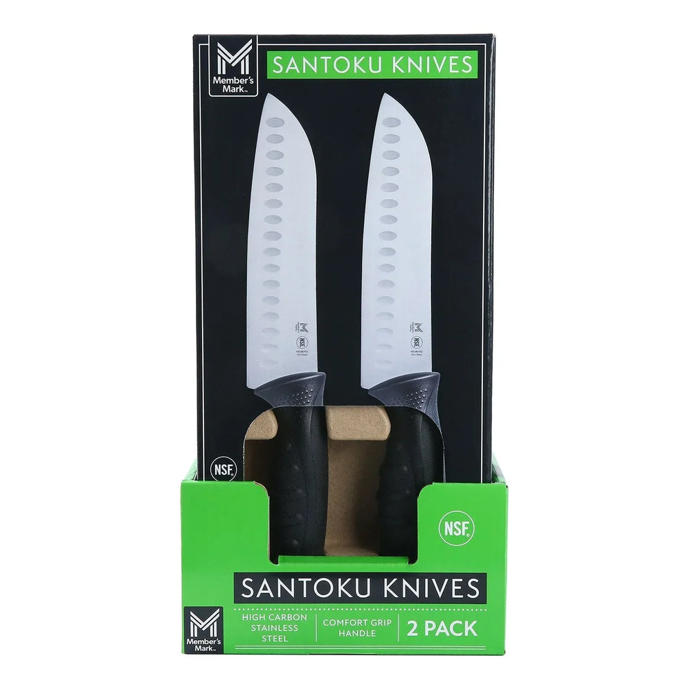 Member's Mark 7" Non-Slip Handle Santoku Slicing Knife, 2 pk. - USA MEGA SHOP