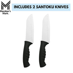 Member's Mark 7" Non-Slip Handle Santoku Slicing Knife, 2 pk. - USA MEGA SHOP