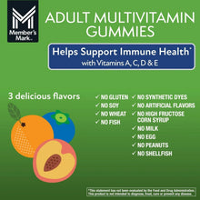 Adult multivitamin gummies label with immune health badge
