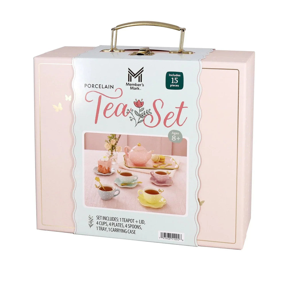 Member's Mark Butterfly Porcelain Tea Set, 15 pc. - USA MEGA SHOP