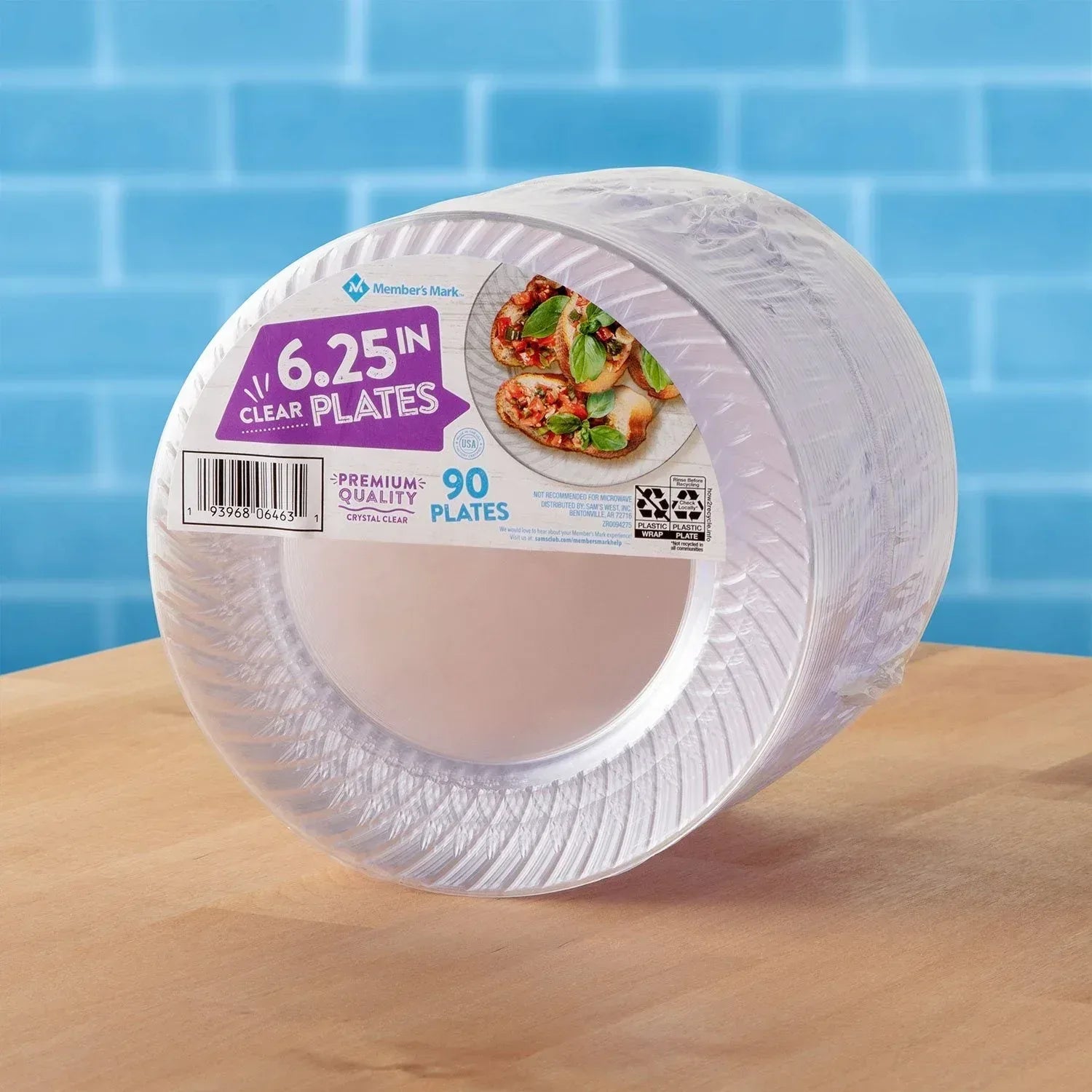 Member's Mark Clear Plastic Plates, 6.25" 90 ct. - USA MEGA SHOP