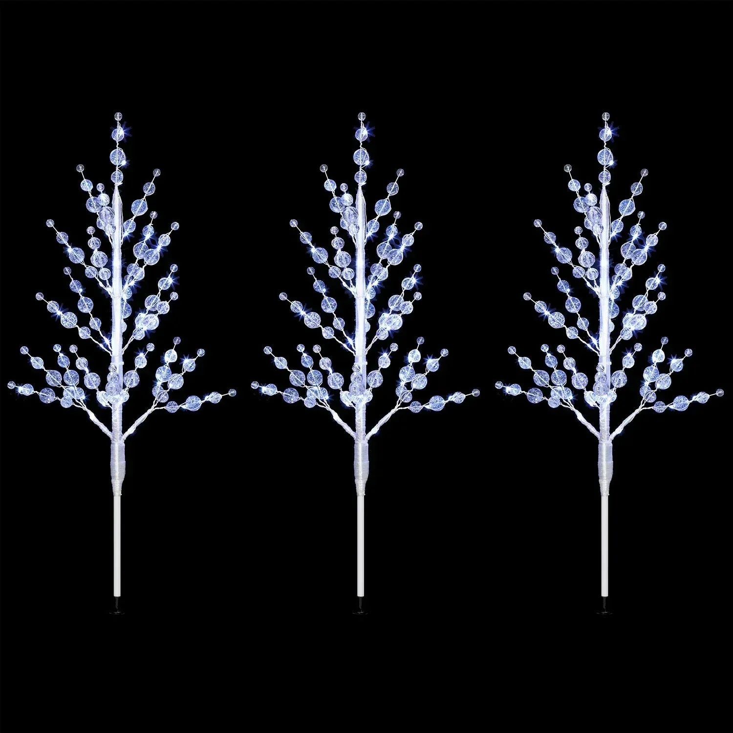 Member's Mark Crystal Bead Pathway Lights, Set of 3