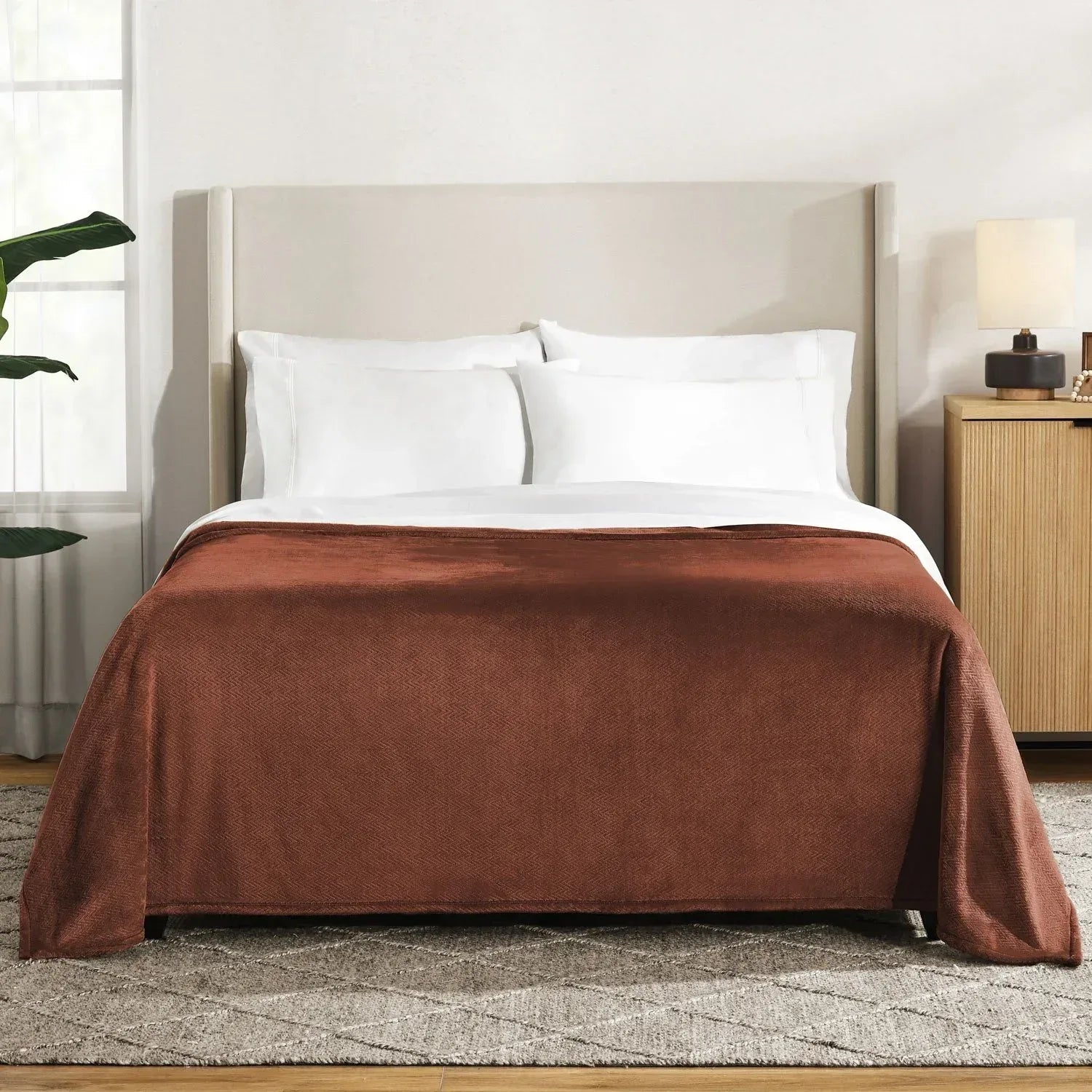 Member's Mark Herringbone Velvet Plush Blanket
