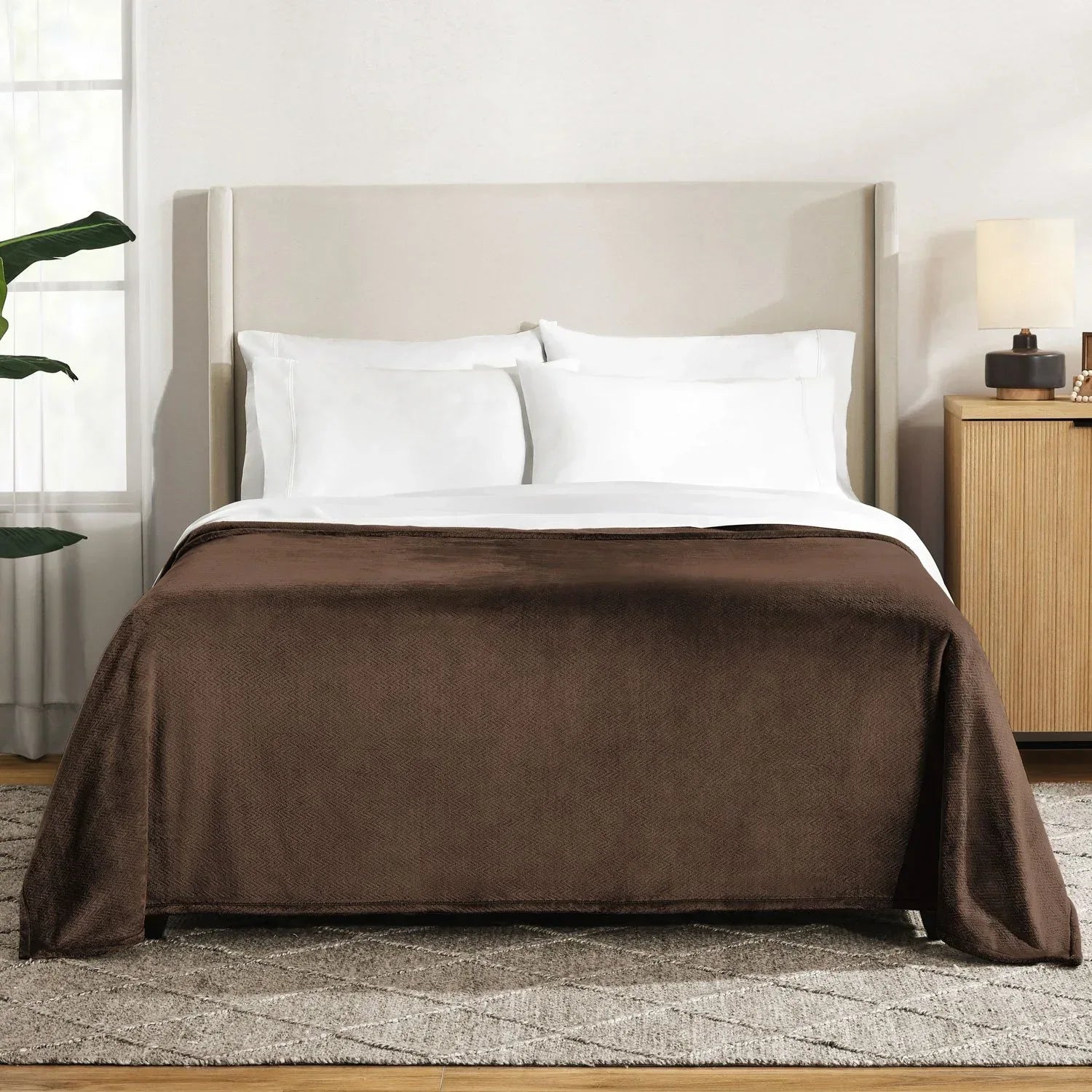 Member's Mark Herringbone Velvet Plush Blanket