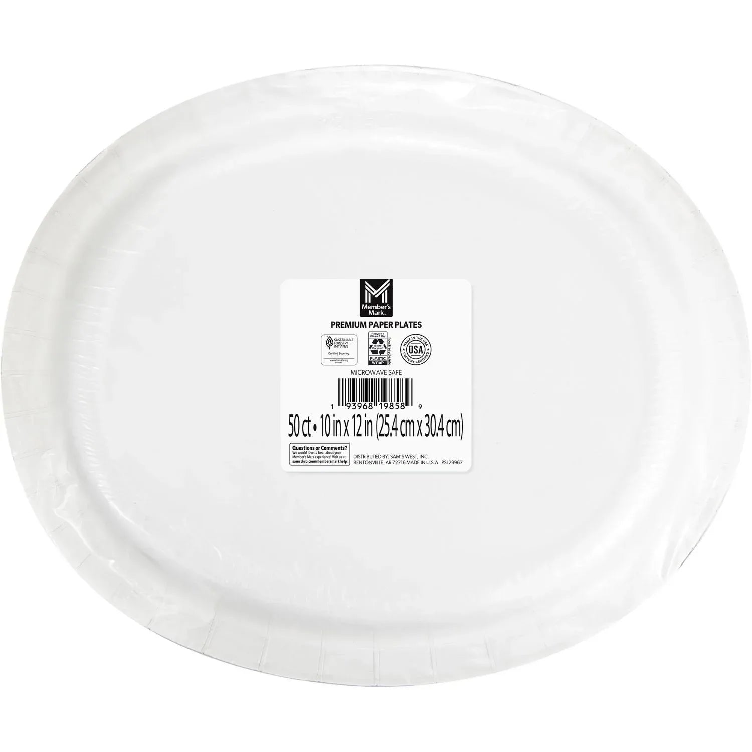 Member's Mark Holiday Oval Paper Plates, 10" x 12", 50 ct. - USA MEGA SHOP
