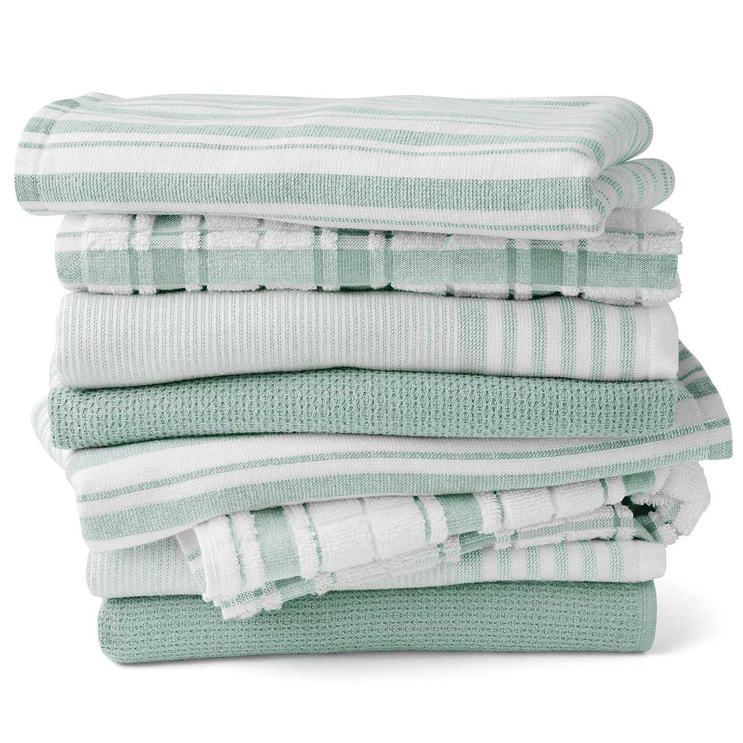 Member's Mark Plaid Leno 8 Piece Kitchen Towel Set, Choose Color