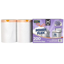 Lavender 13-gallon tall kitchen trash bag rolls with white bags and box