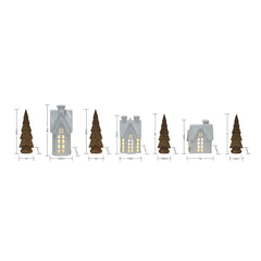 Member’s Mark Pre-Lit Holiday Village, 7pc. - USA MEGA SHOP
