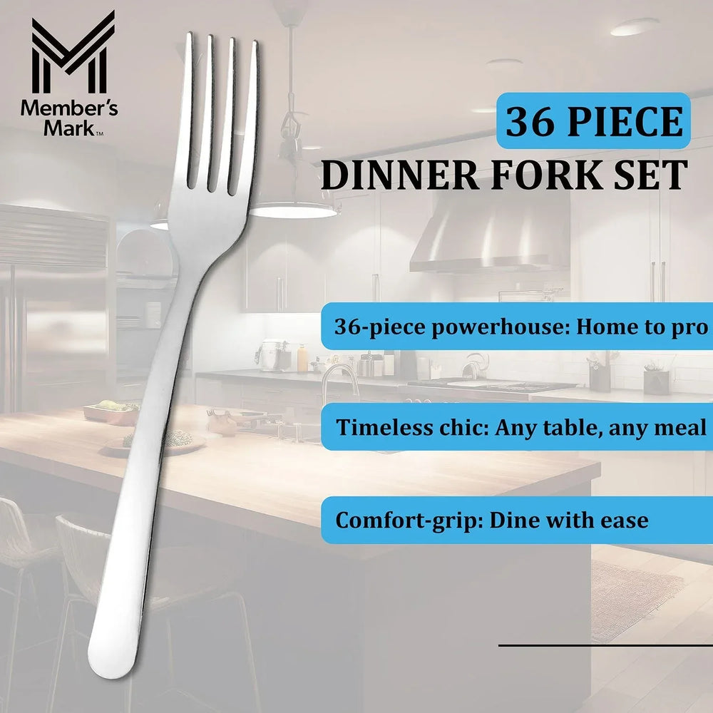 Member's Mark Stainless Steel Dinner Forks 36 ct. - USA MEGA SHOP