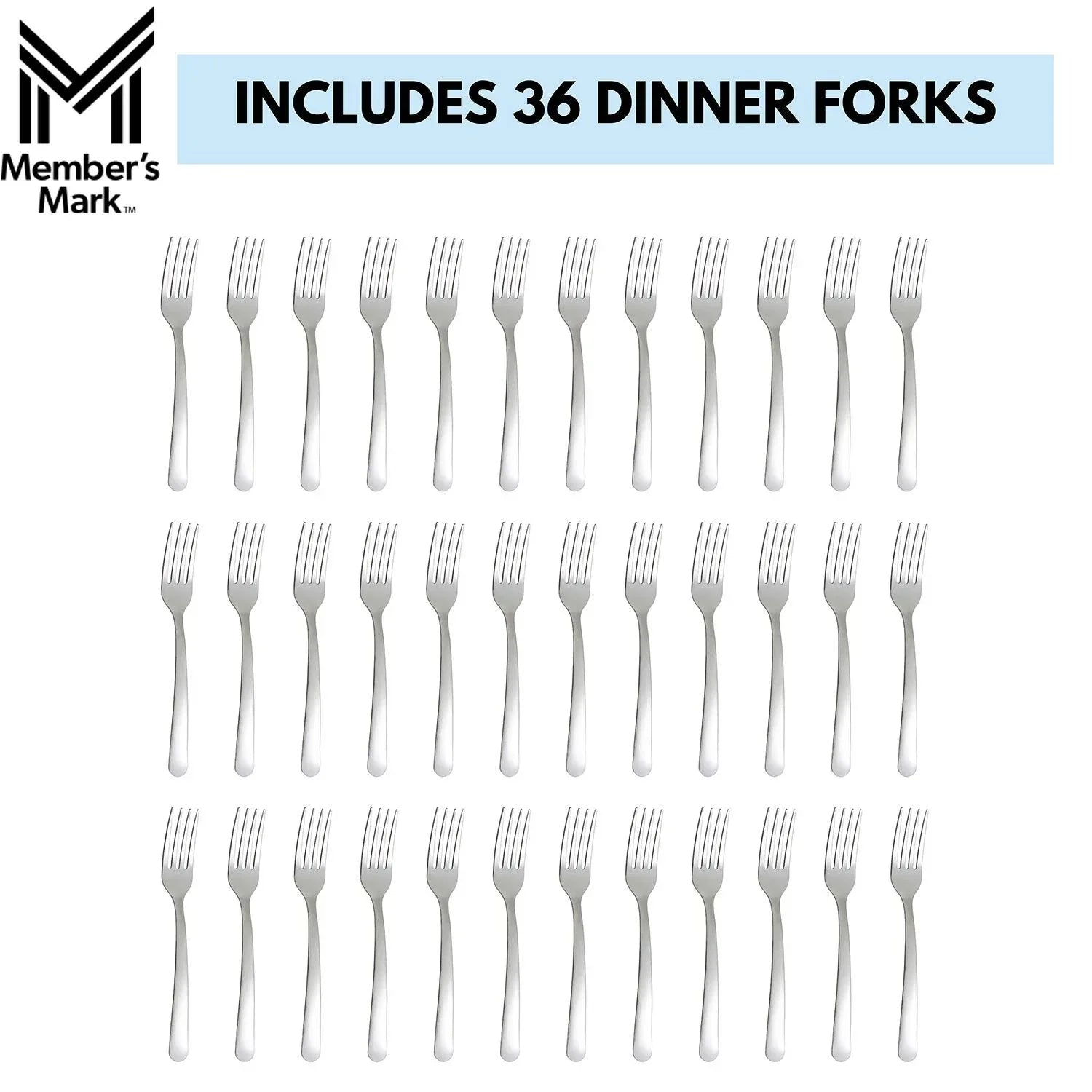 Member's Mark Stainless Steel Dinner Forks 36 ct. - USA MEGA SHOP