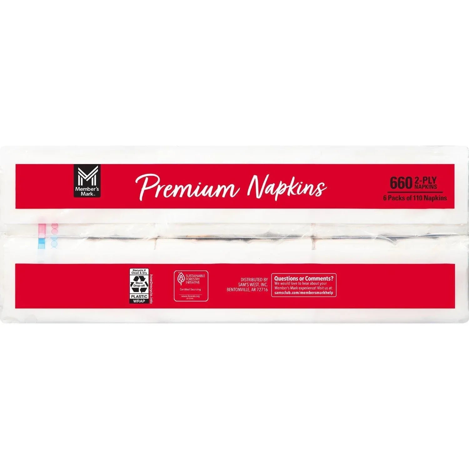 Member's Mark Ultra Premium 2-Ply White Napkins 6 pks., 110 napkins/pk. - USA MEGA SHOP
