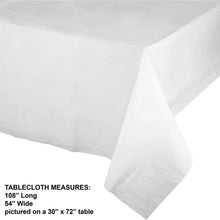 White 3-ply tissue table cover draped over a table corner
