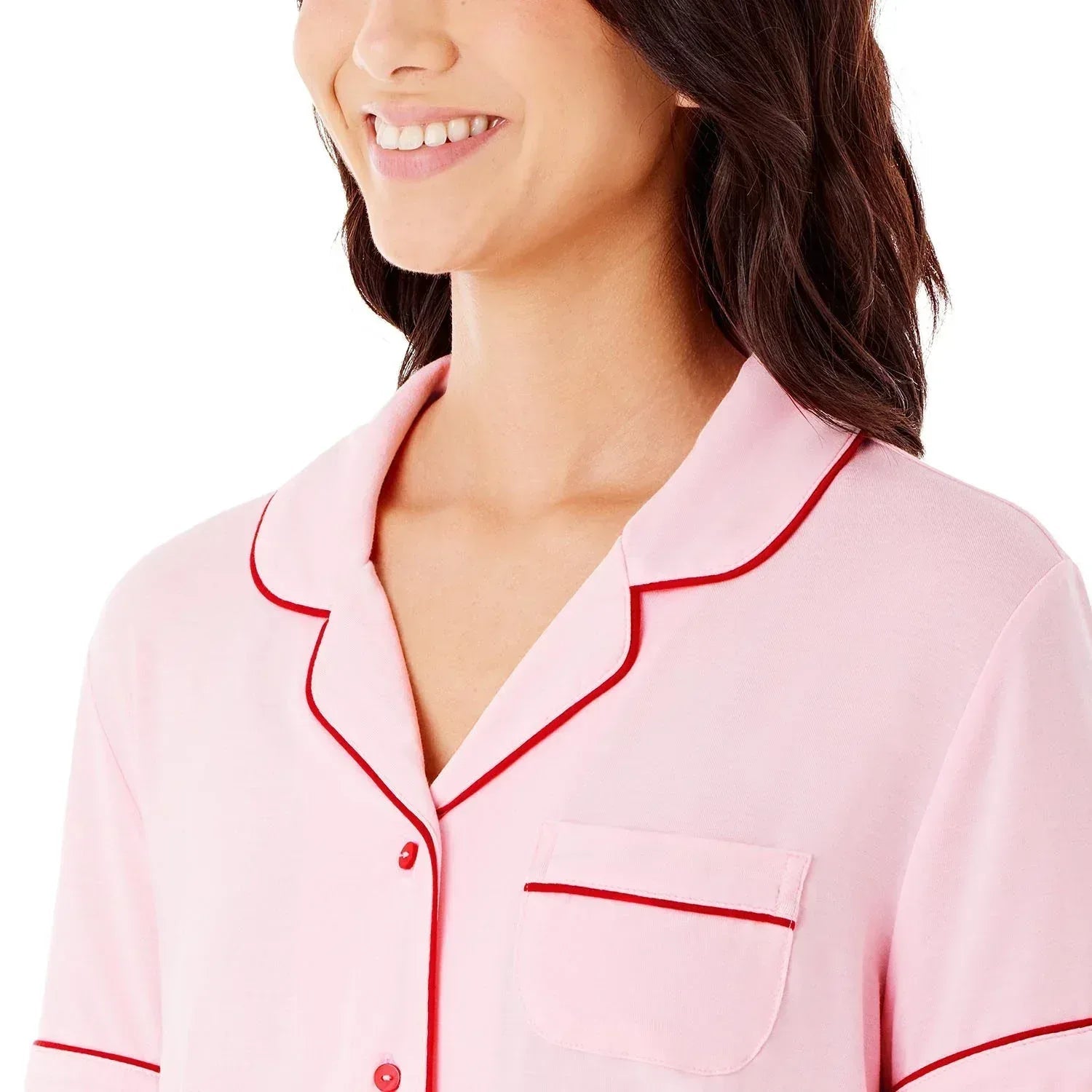 Member's Mark Women's Valentines Notch Collar Pajama Set