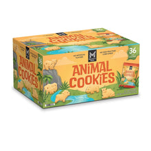 Animal Cookies carton, 36-count box with animal print, Members Mark