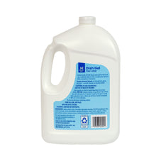 Dish detergent gel bottle back label with barcode and directions