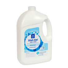 Dish detergent gel bottle with blue Dish Gel Free & Clear front label