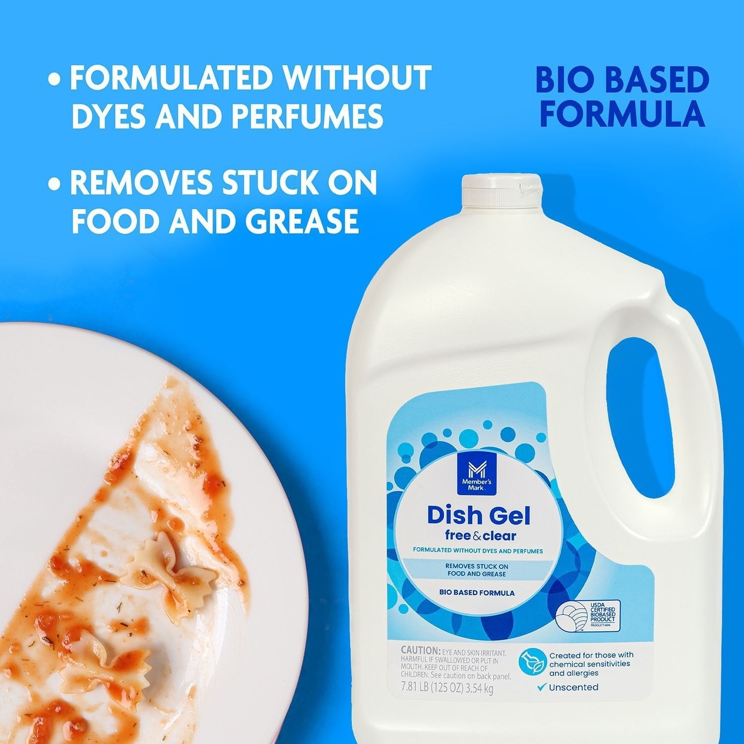 Members Mark Free & Clear Dishwasher Detergent Gel, 125 fl. oz
