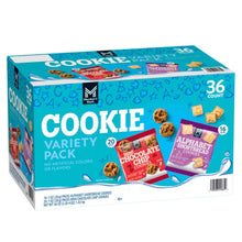 Cookie variety pack box featuring mini chocolate chip and alphabet shortbread cookies