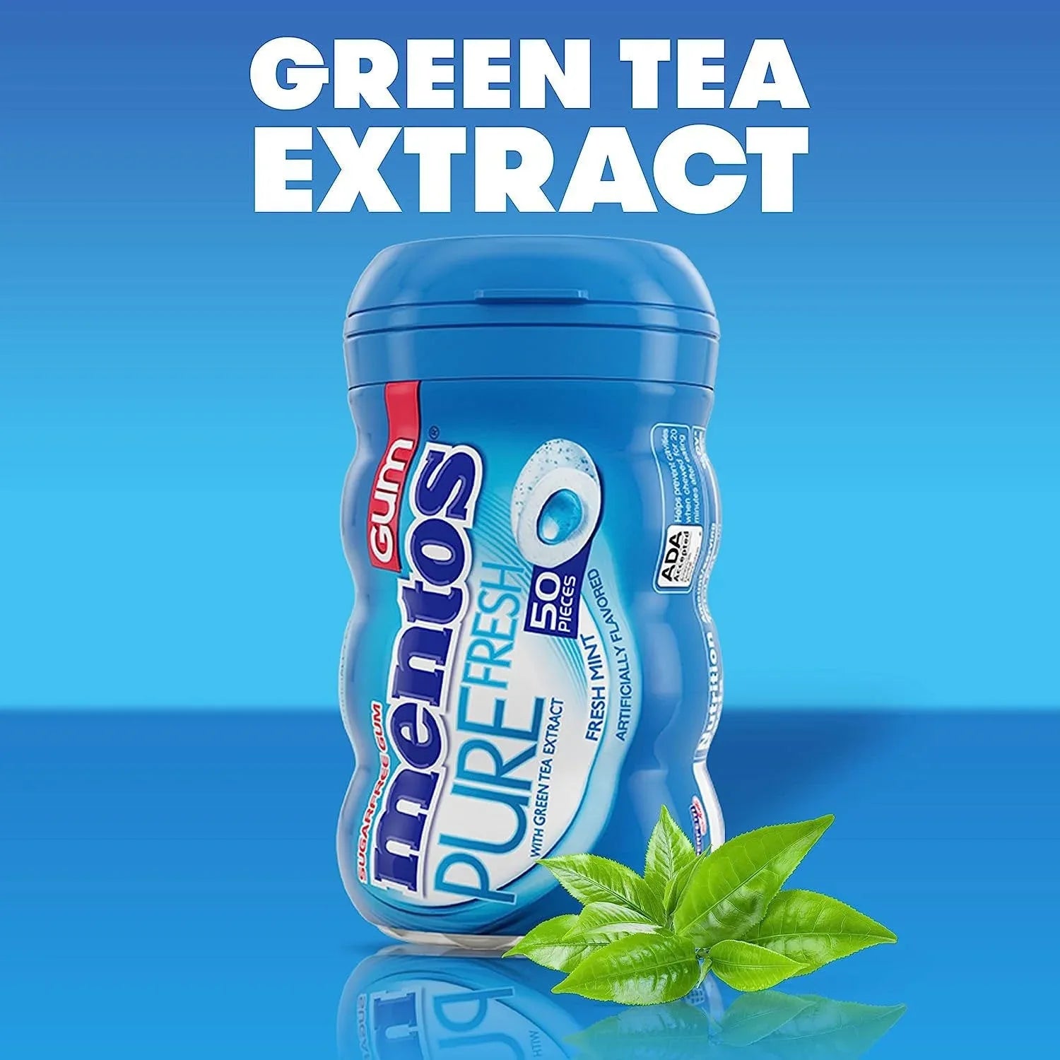 Mentos Pure Fresh Mint, Sugar-Free Chewing Gum, 50 pcs., 4 pk. - USA MEGA SHOP