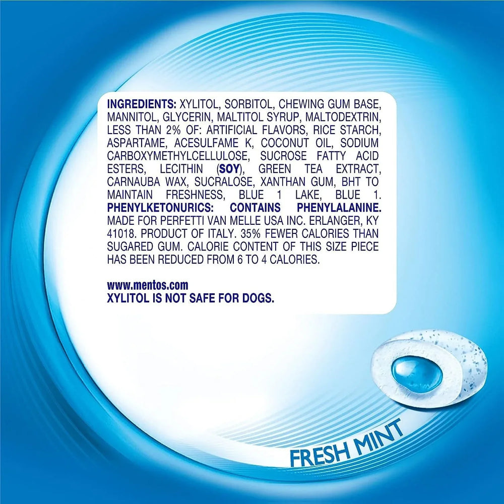 Mentos Pure Fresh Mint, Sugar-Free Chewing Gum, 50 pcs., 4 pk. - USA MEGA SHOP