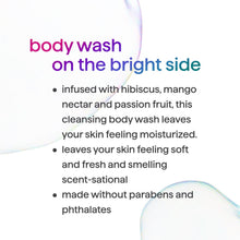 Method island mist body wash panel with hibiscus, mango, passion fruit benefits text