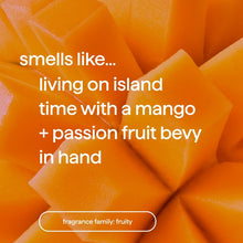 Tropical scent graphic for Method island mist body wash with mango and passion fruit