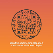 Method body wash promotional card with QR code and scan instructions