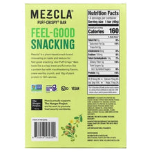 Mezcla puff-crispy bar box nutrition facts and ingredients panel