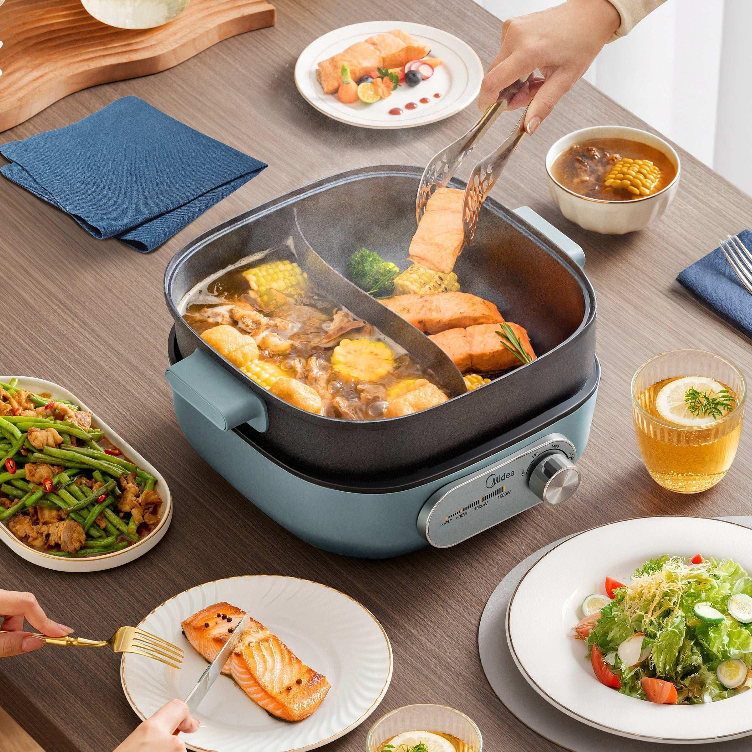 Midea HeatXpress Dual-Zone Electric Hot Pot - USA MEGA SHOP