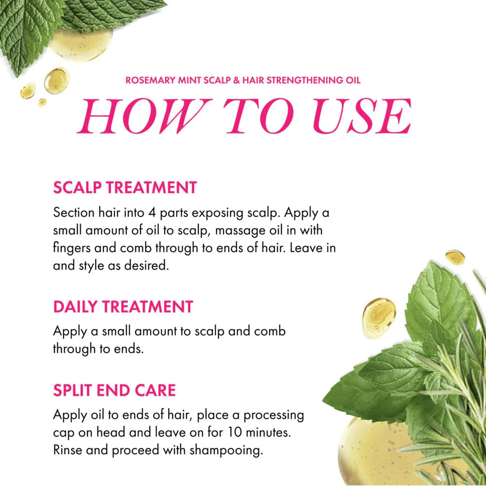 Mielle Organics Rosemary Mint Scalp & Hair Strengthening Oil 2 oz - USA MEGA SHOP