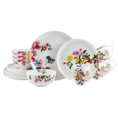 Mikasa Butterfly Garden Bone China 16-piece Dinnerware Set - USA MEGA SHOP