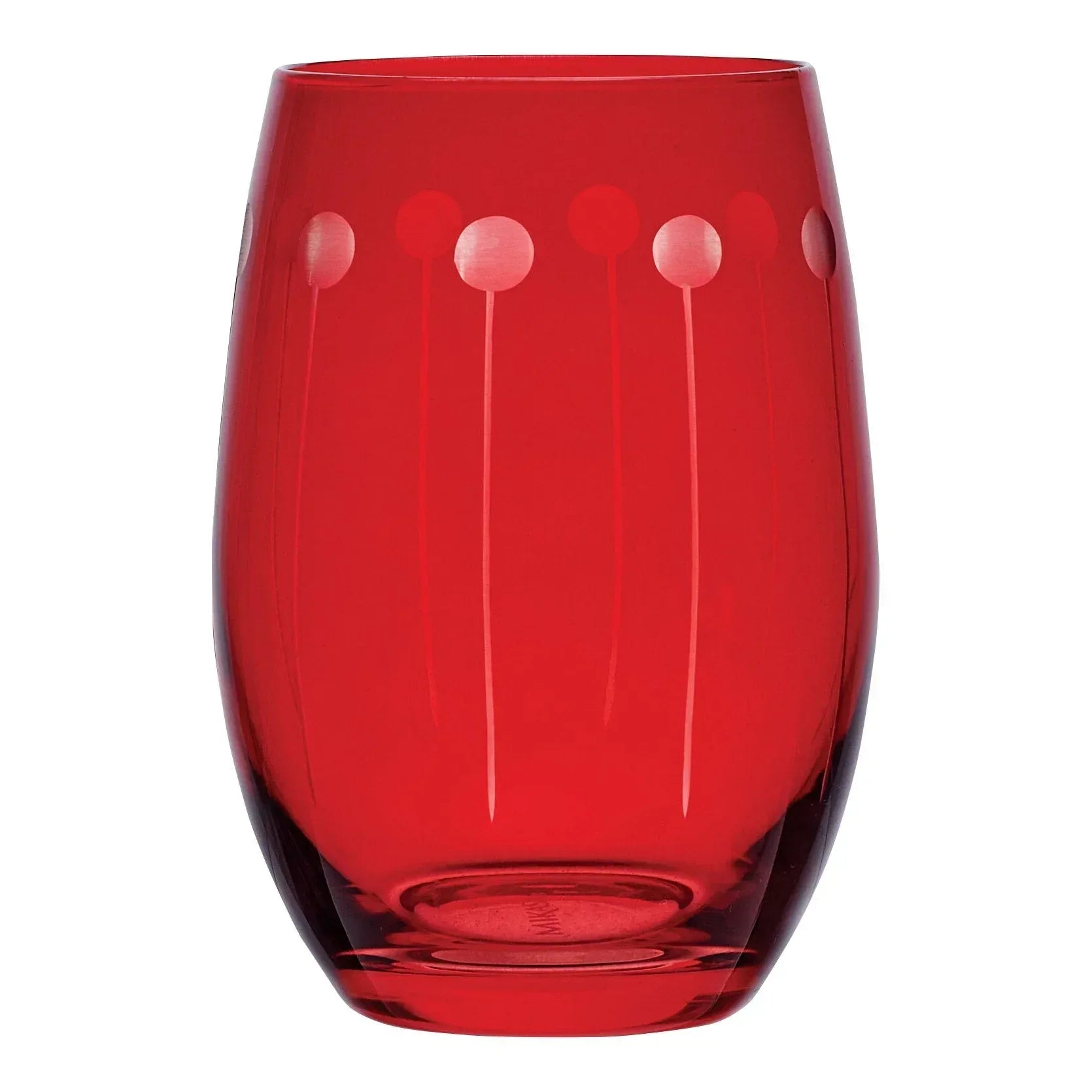 Mikasa Cheers Stemless Ruby Wine Glasses, Set of 6 - USA MEGA SHOP