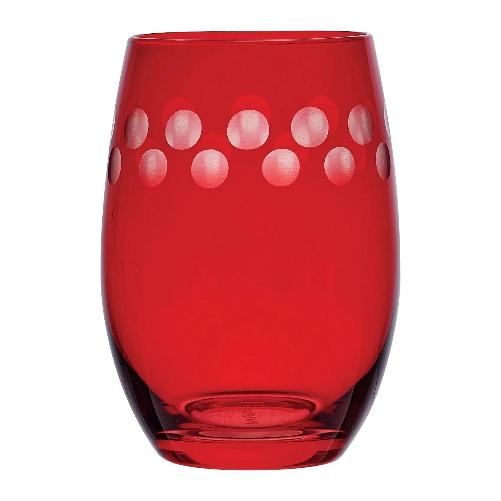 Mikasa Cheers Stemless Ruby Wine Glasses, Set of 6 - USA MEGA SHOP