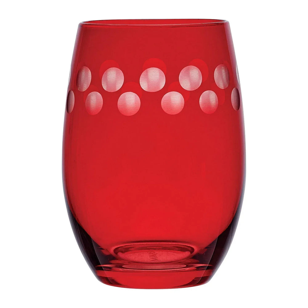 Mikasa Cheers Stemless Ruby Wine Glasses, Set of 6 - USA MEGA SHOP