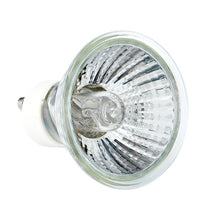 Electric candle warmer lamp reflector head with clear glass lens and silver housing