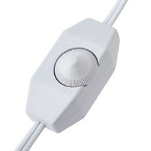 Electric candle warmer lamp control box with white dial knob and cord
