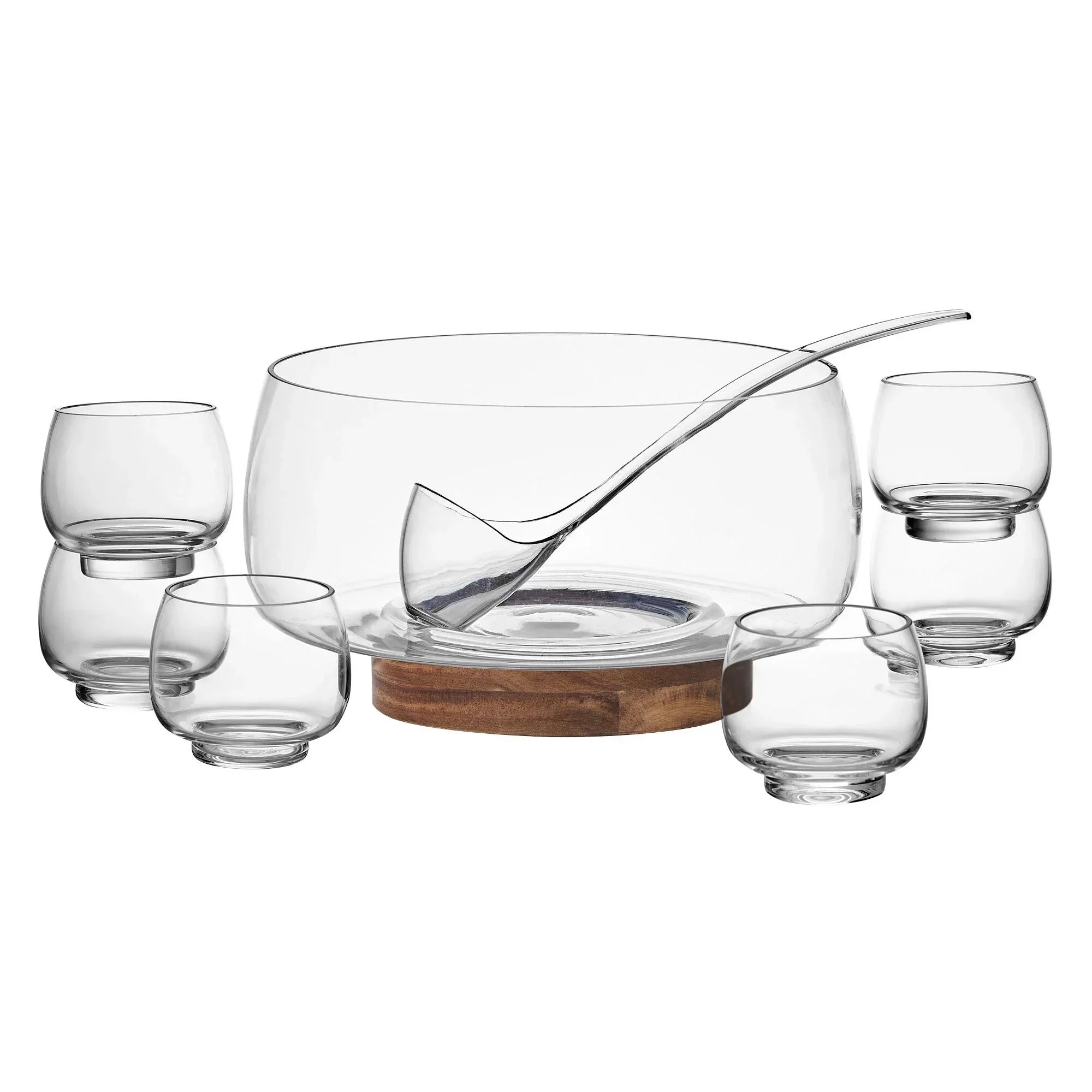 Mikasa Glenwood 8-Piece Punch Bowl Set - USA MEGA SHOP