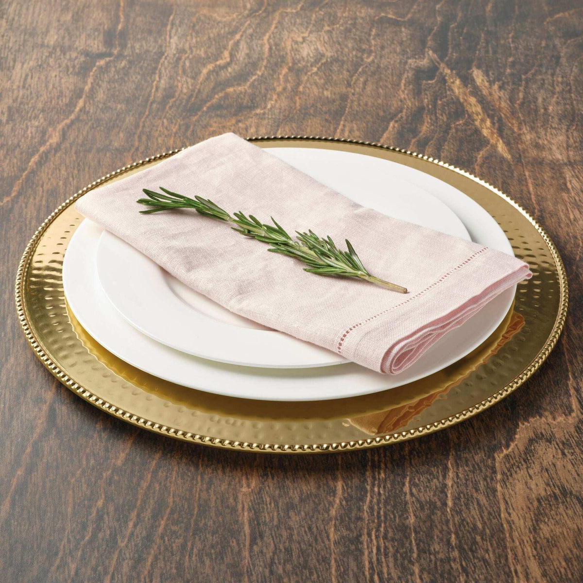 Mikasa Holiday Stainless Steel Charger Plates, Set of 4 - USA MEGA SHOP